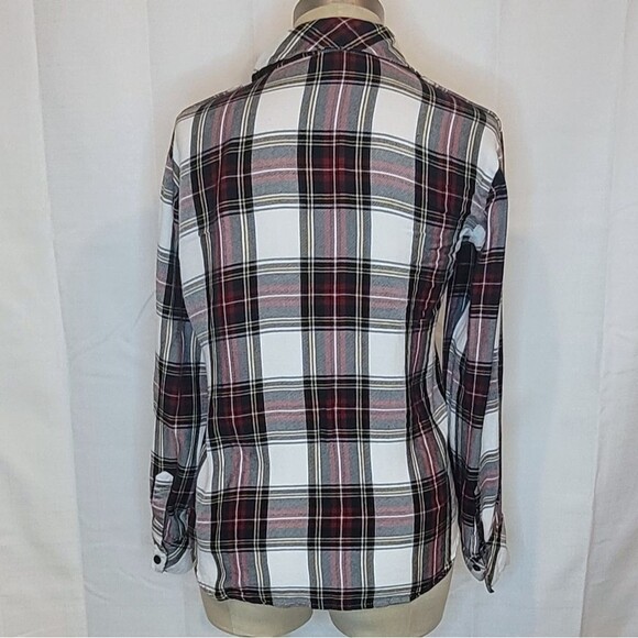 Sanctuary Plaid Button Down Shirt Size Small - Picture 5 of 6